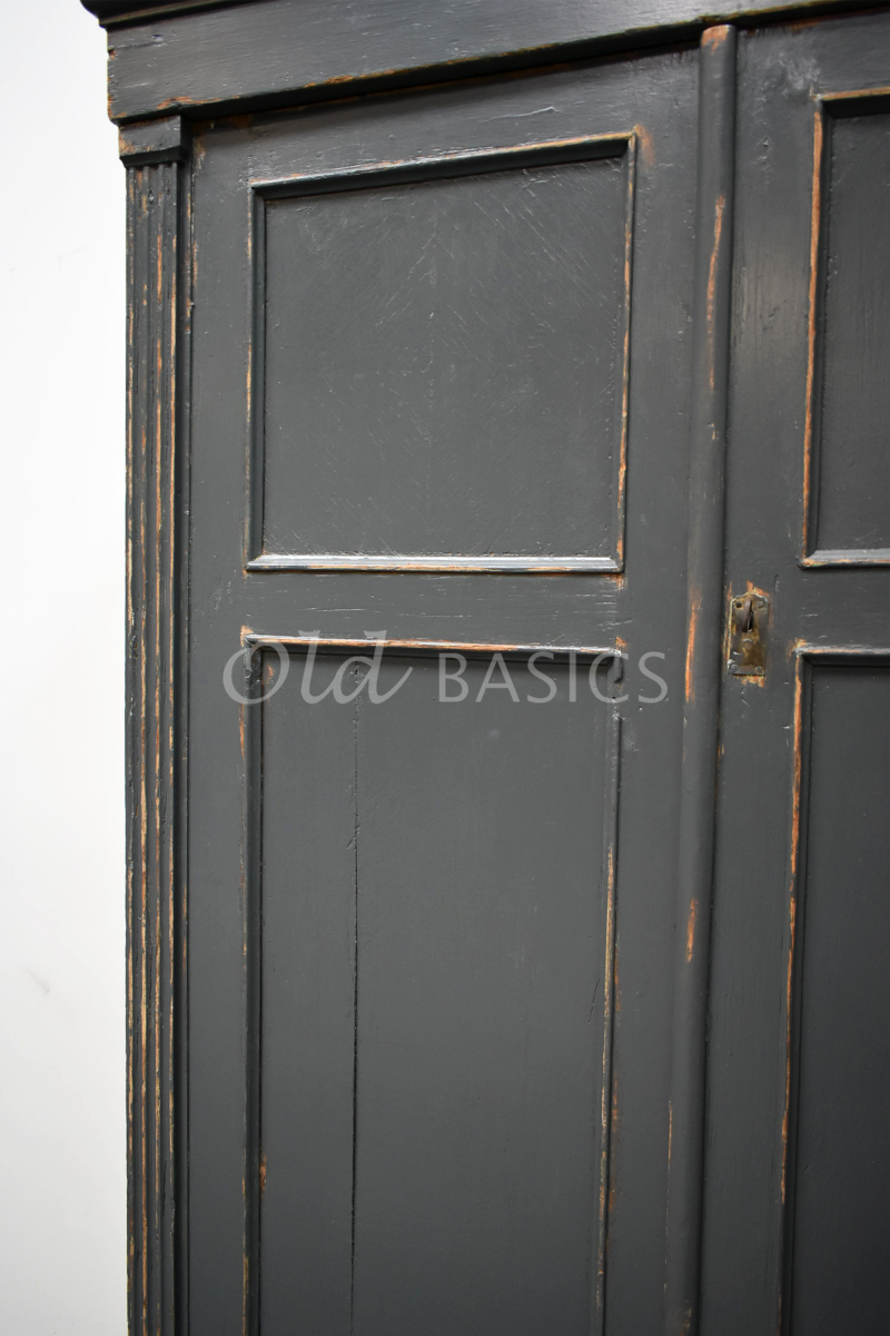Detail van Ladenkast, grijs, materiaal hout